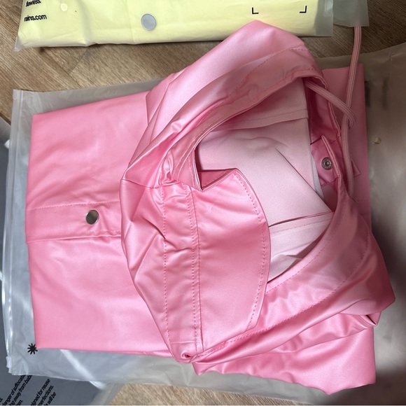 RAINS Long Jacket Pink Sky MEDIUM - Picture 9 of 9